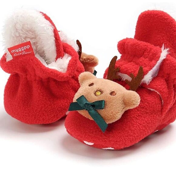 𝅺Baby Warm Slippers Red - Picture 4 of 6